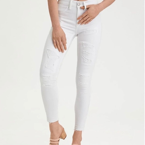 white american eagle jeans